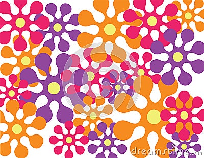 Retro flower background Vector Illustration