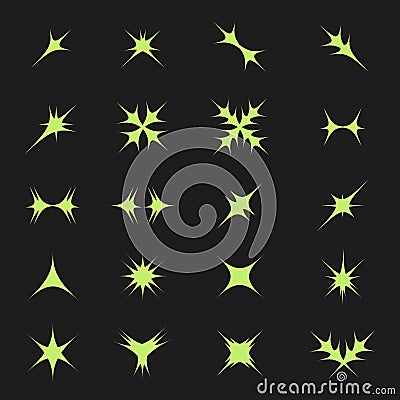 Retro futuristic y2k shapes elements collection. Abstract graphic geometric symbols and objects in y2k style. Hipster graphic Vector Illustration