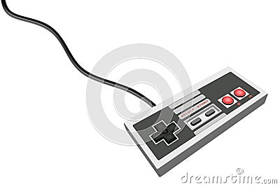 Retro gamepad Stock Photo