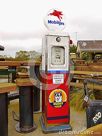 Retro Gas Pump Editorial Stock Photo