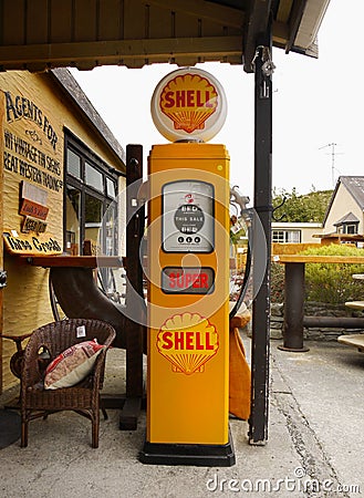 Retro Gas Pump Editorial Stock Photo