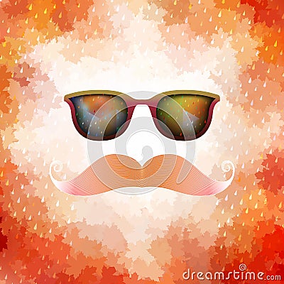 Retro glasses with reflection. EPS 10 Vector Illustration