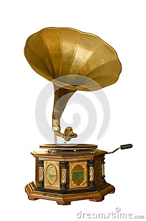 Retro gramophone Stock Photo