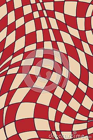 Retro groovy square background Vector Illustration