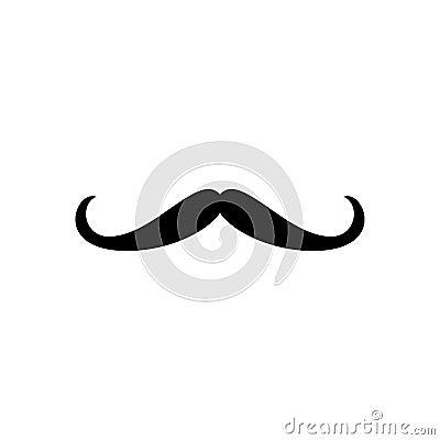 Retro hair mustache. Hipster. Photo props. Vector Vector Illustration