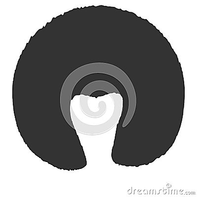 Retro haircut afro Cartoon vector illustration Curly Vector Illustration