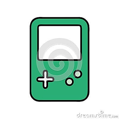 Retro Handheld Game Console Vector for Nostalgic Design Projects Cartoon Illustration