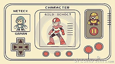 Retro handheld game console vintage gaming and nostalgia vector design Generative AI Vector Illustration
