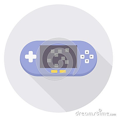Retro Handheld Gaming Console Icon for Nostalgic Fun Vector Illustration