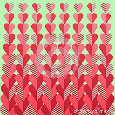 Retro heart geometric pattern with halftone effect Vector Illustration