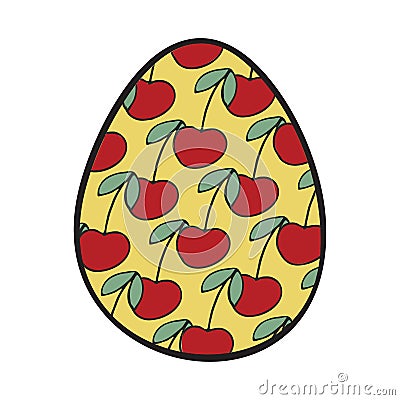 Retro holiday easter badge. Religious holiday sign Vector Illustration