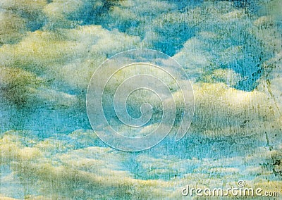 Retro image of cloudy sky Stock Photo