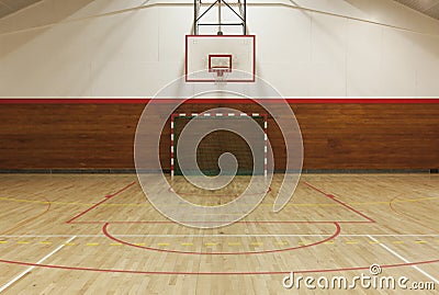 Retro indoor gymnasium Stock Photo