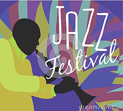 Retro Jazz festival Poster Vector Illustration