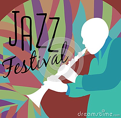 Retro Jazz festival Poster Vector Illustration