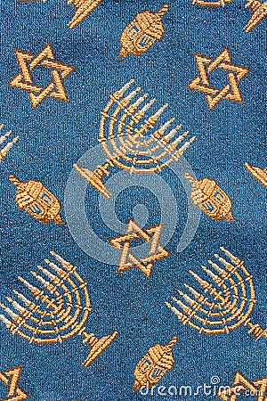 Retro Jewish synagogue tapestry textile pattern Stock Photo