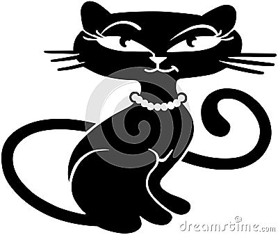 Retro Kitty Vector Illustration