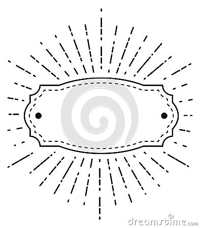 Retro label logo template. Vinatge burst badge Vector Illustration