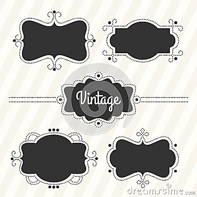 Retro labels set Vector Illustration