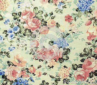 Retro Lace Floral Seamless Pattern White Fabric Background Vintage Style Stock Photo