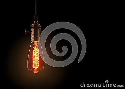 Retro light bulb Stock Photo