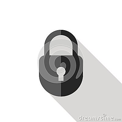 Retro lock vector icon. Concept flat lock. Vector illustration Vector Illustration