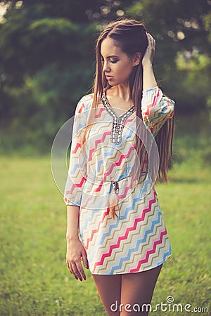 Retro look fashion Stock Photo