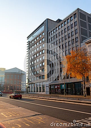 Retro looking building in central Birmingham Editorial Stock Photo