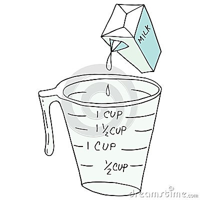 Retro measuring cup Vector Illustration