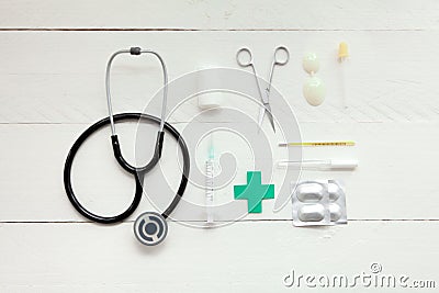 Retro medical instruments Stock Photo