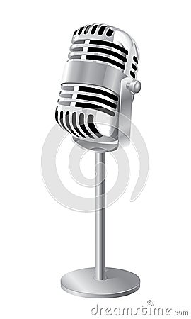 Retro Microphone Vector Illustration