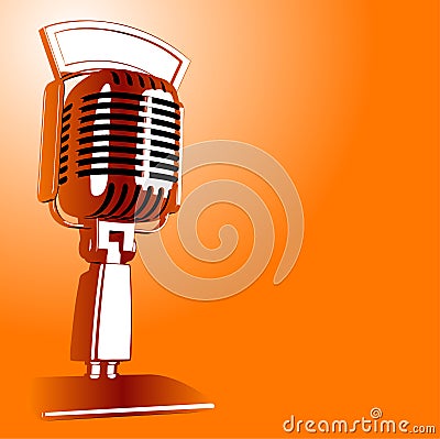 Retro Microphone Vector Illustration