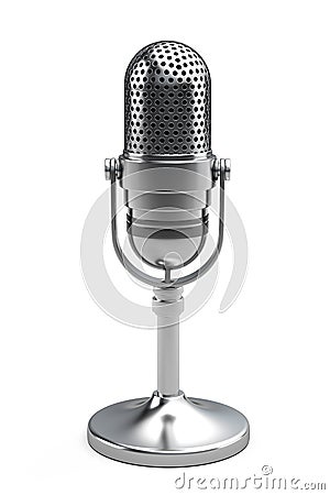 Retro microphone Stock Photo