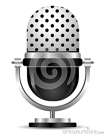 Retro microphone Vector Illustration