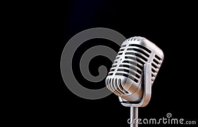 Retro microphone Stock Photo