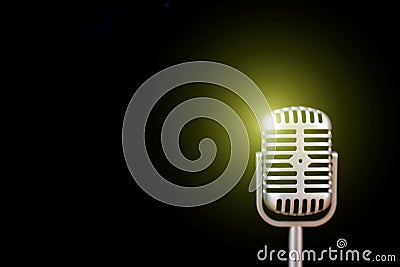 Retro microphone Stock Photo