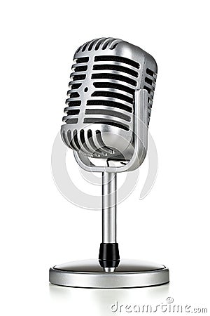 Retro microphone Stock Photo