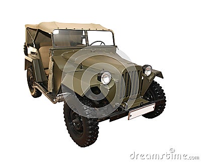 Retro Military Car Stock Photo