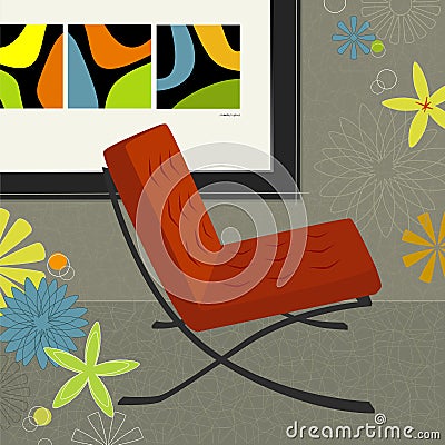 Retro-Modern Art Vector Illustration