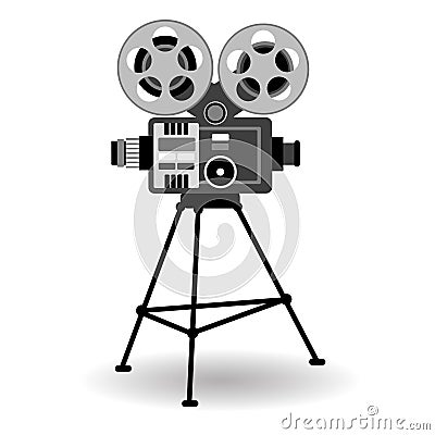 Retro Movie Projector Film Cinema Vector Illustration