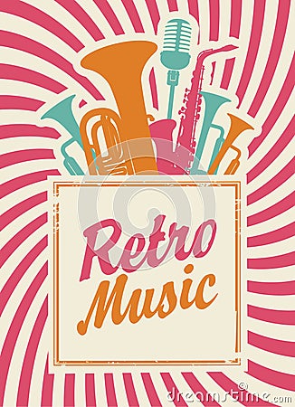 Retro music Vector Illustration