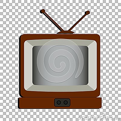 retro old classic television - stock vector. Vector Illustration