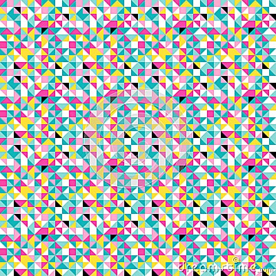 Retro origami colorful seamless pattern Stock Photo