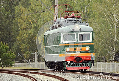Retro passenger locomotive Editorial Stock Photo