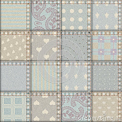 Retro patchwork pattern Vector Illustration