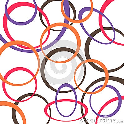 Retro pattern background with circles Vector Illustration