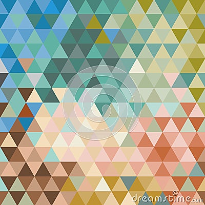 Retro pattern of geometric shapes. Colorful mosaic Vector Illustration