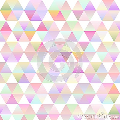 Retro pattern of geometric shapes. Triangle colorful mosaic back. Pattern with rainbow color hexagons Vector Illustration