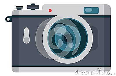 Retro photo camera. Photography symbol. Hipster sign Vector Illustration