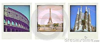 Retro photos from any travels Stock Photo